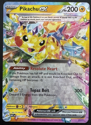 #ad Pikachu EX Double Rare 057 217 Ascended Heroes Pokemon 2026 $3.99