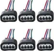 Ignition Coil Female Connector Plug Pigtail Harness 6pcs Compatible with Toyota