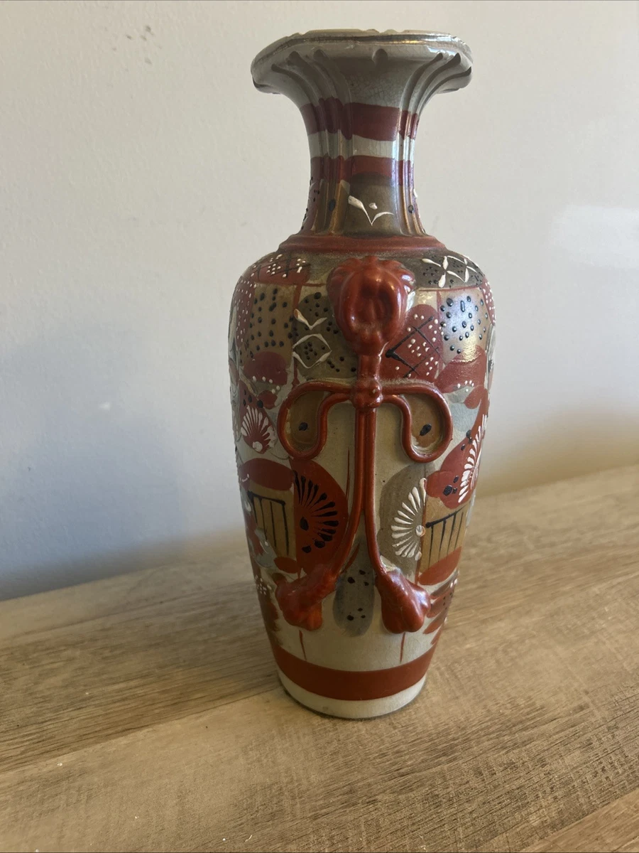 陶瓷红色日本古董花瓶| eBay