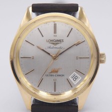 Longines Ultra-Chron Automatic Watch Vintage 35.5mm Silver Dial Day-Date