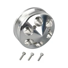 Single-Groove Aluminum Alternator Pulley w/Nose Cone Cover For GM SBC 350 400