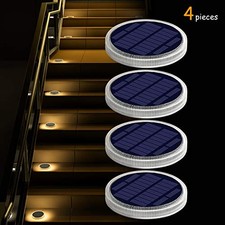 Solar Deck Lights Outdoor Waterproof, Garden Driveway Walkway Pathway