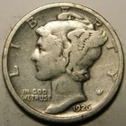 1926 D Mercury Dime 90% Silver F-VF  "Actual Coin Pictured- Not Cleaned"