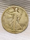 1917 D OBVERSE ~ WALKING LIBERTY HALF DOLLAR ~ VG