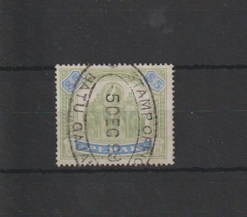 p6340 MALAYA-Perak 1896 Used with fiscal cancel $5 Elephant SG.79