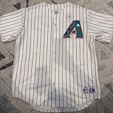 Vintage Majestic Arizona Diamondbacks Signed MLB Jersey Sz XL Shawn Green