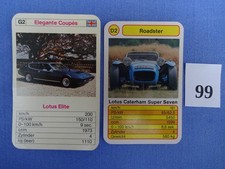 Lotus Elite, Caterham Super Seven, Einzelkarte, Sammelkarte, Auto Quartett
