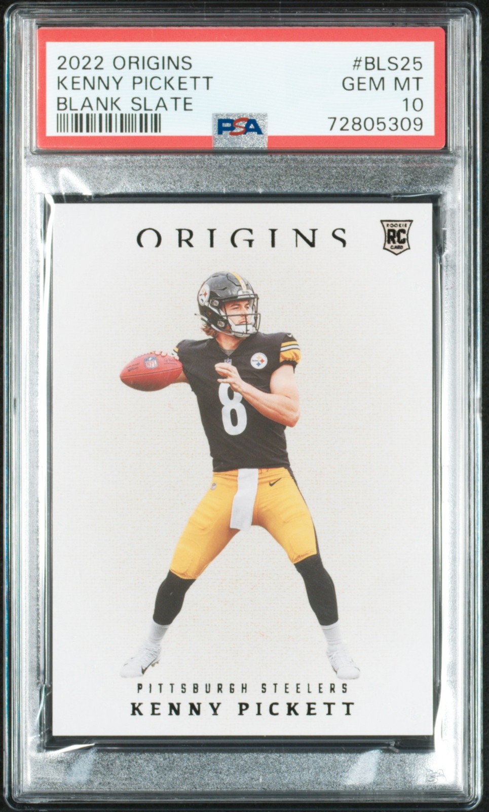 2022 Panini Origins Blank Slate Kenny Pickett #BLS25 PSA 10 Rookie Case Hit SSP