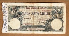 Banknote Romania 100000 lei , 28 mai  1946 , P 58 a  , see scan.