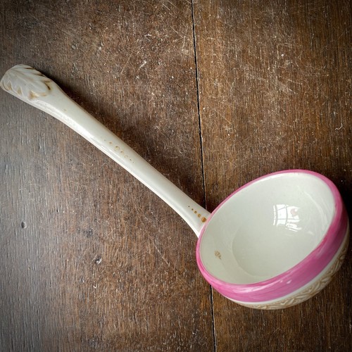 Antike ROYAL Worcester Saucenterrine Teller Schöpfkelle um 1878 4 Teile viktorianisch rosa sehr guter Zustand - Bild 5 von 14