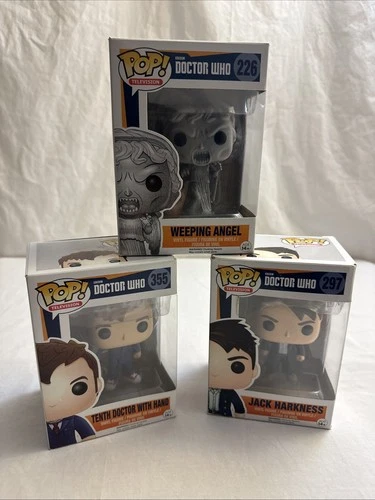 Dr Who Funko POP! Television Figure Lot Jack Harkness Tenth Doctor Weeping Angel