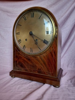 ANTIQUE GERMAN WINTERHALDER AND HOFMEIER W&H QUARTER CHIME MANTEL CLOCK .