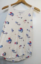 Gap Easy Tee Tank Top Shirt Womens Small Multicolor Geometric Light Cotton FLAW