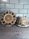 Yankee Candle Co. Large Jar Candle Shade & Candle Plate- Gingerbread Theme