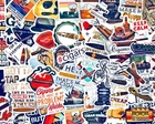50 pcs "Cigar" Vinyl Stickers Pack – Retro Cigar Lounge Bachelor Party Car Decor
