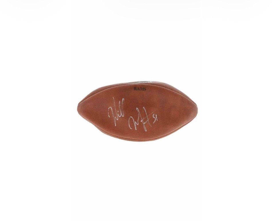 “RARE” St.Louis Rams Will Witherspoon Signed NFL "The Duke" Football PSA AUTO 