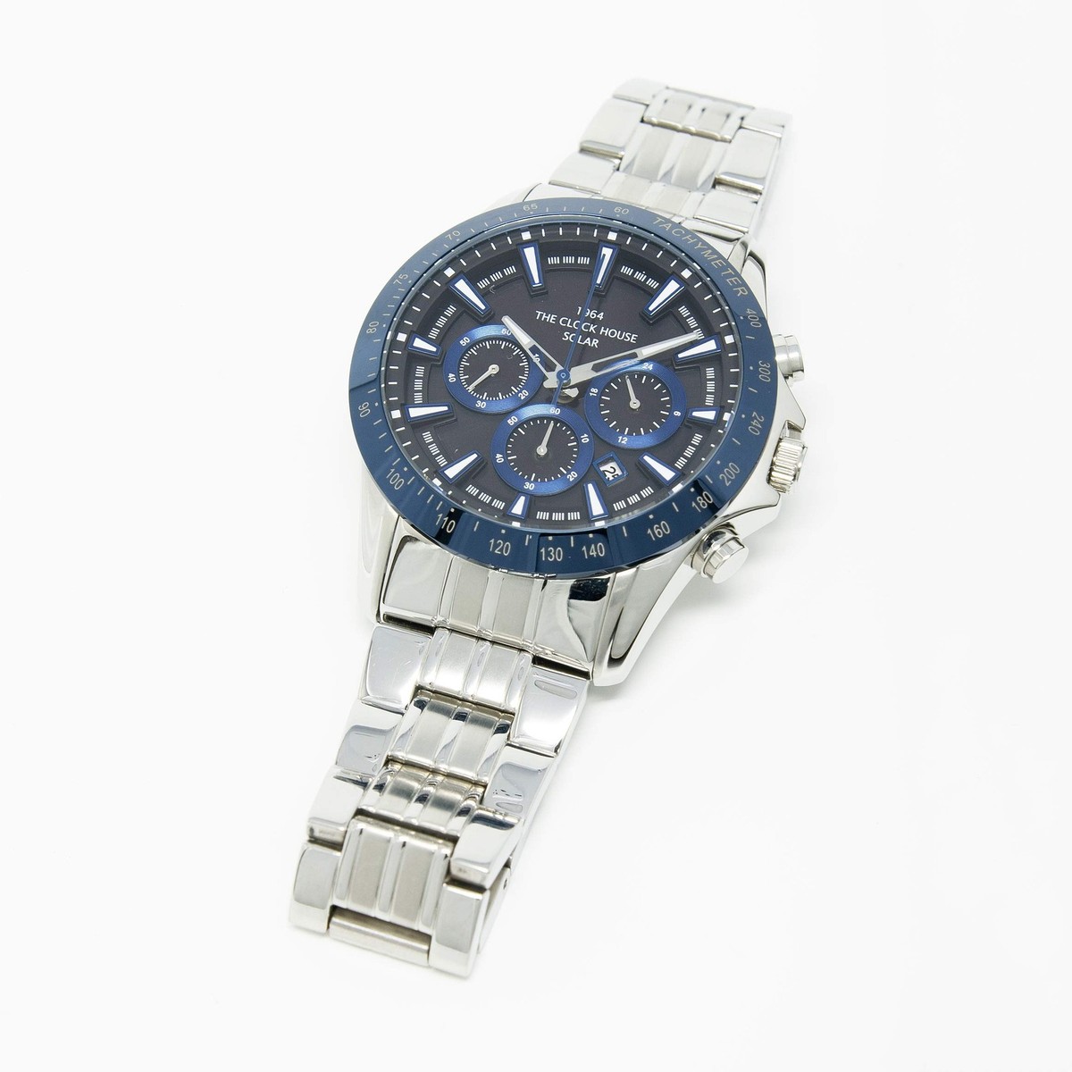 The Clock House Watch Business Casual Solar Chronograph Navy