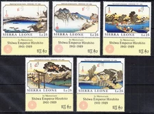 W SIERRA LEONE 1098-1127 (G) LT JAPANESE PAINTINGS