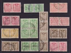 New Zealand 1931  1/3-£1  ARMS  pairs, strips. blocks  incl 6/- FU (28 stamps)