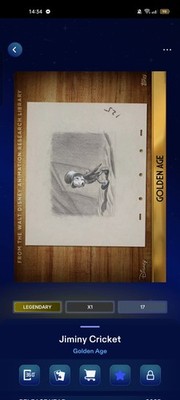 Jiminy Cricket /25 - Legendäre digitale Karte (Topps Disney Sammeln)
