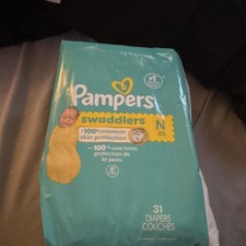Pampers Swaddlers Newborn N Disposable Diapers 31 Count Up to 10 lbs.