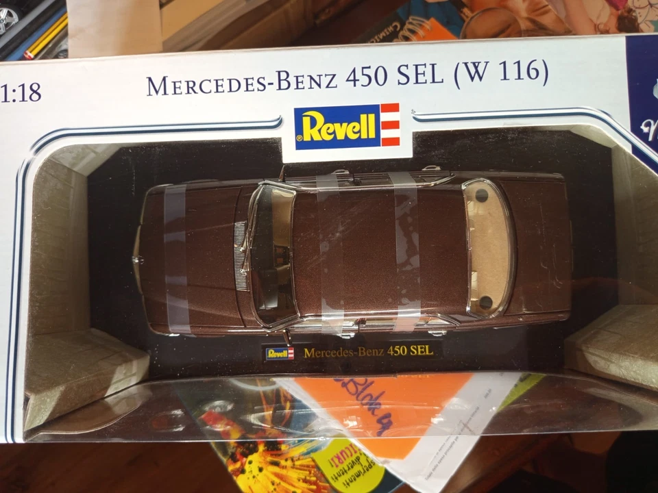 Mercedes 450 SEL 1998 W116 marrone scala 1/18 di Revell come nuovo con box. - Immagine 2 di 3