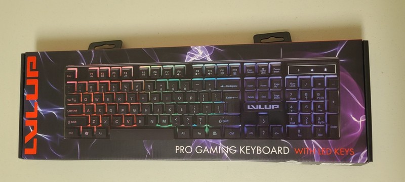 LVLUP PRO Gaming Keyboard LED Keys LU734 Black USB PC Gamer Brand New in Box