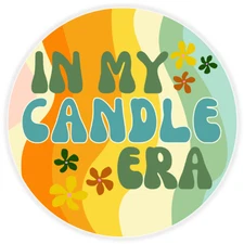 In My Candle Era - 10 Pack Circle Stickers 3 Inch - Light Scents Collection