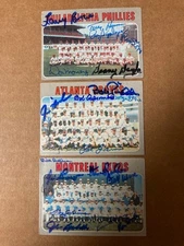 Philadelphia Phillies Signed 1970 Topps Team Card(6sig)Larry Bowa,Don Money etc