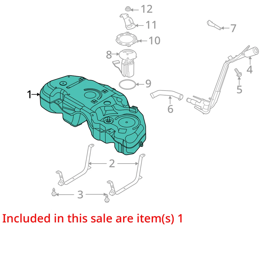 Fits 2020 - 2024 FORD ESCAPE 1.5L FWD Fuel Tank Assembly LX6Z9002U OEM - Image 4 of 4