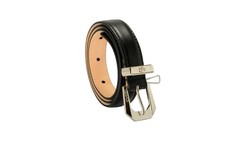 Versace Black 100 Leather Silver Medusa Head Logo Decorated Belt US 24 IT 60