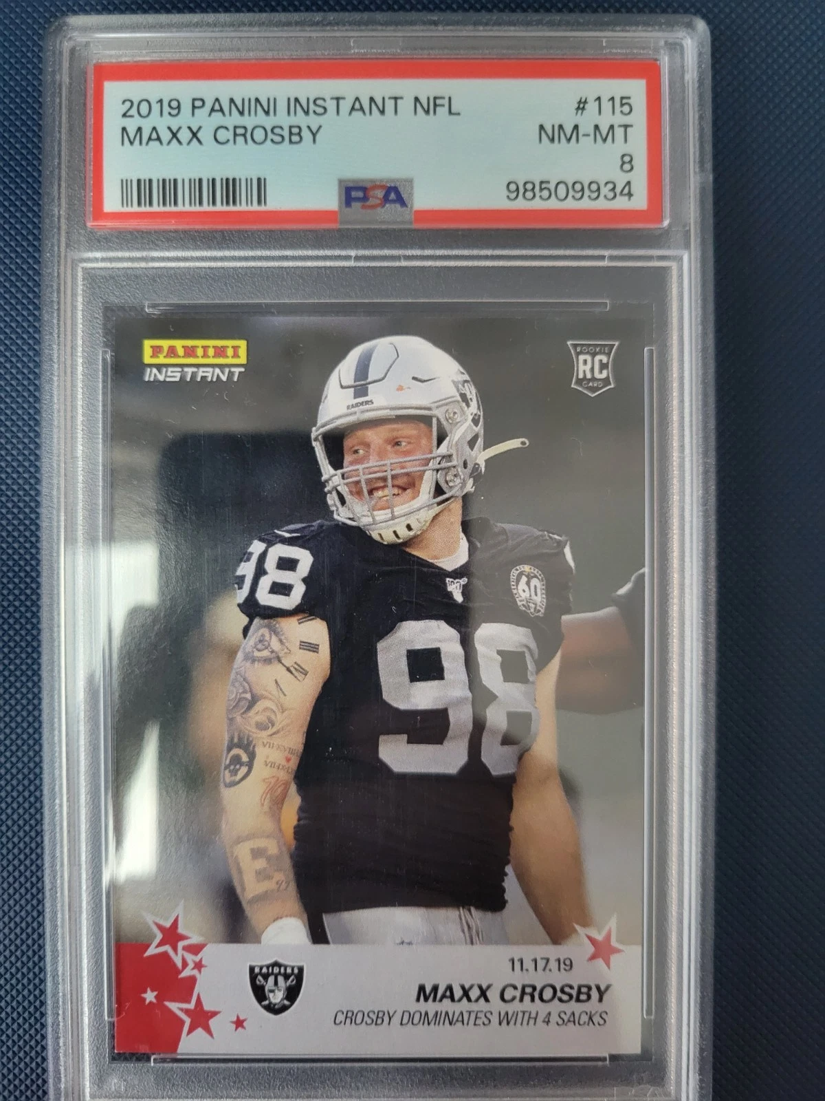 Maxx Crosby Panini Instant NFL #115 Base