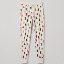 Hanna Andersson Women XS Organic Cotton Pajama Pants Multi Color Christmas Trees
