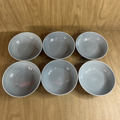 Royal Doulton Gordon Ramsay Maze Gray 7'' Soup Cereal Salad Bowls Set of 6
