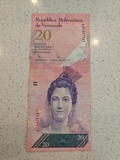 Venezuela 20 Bolivares Banknote 2009 Uncirculated Bill
