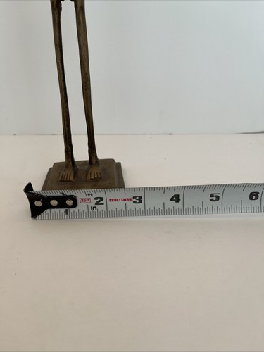 VINTAGE AFRICAN DOGON BRONZE / BRASS MAN FIGURE 16 INCHES SLENDER - Picture 13 of 13