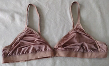 SKIMS Ulra Fine Mesh Wireless Triangle Bralette Taupe Light Brown 3X
