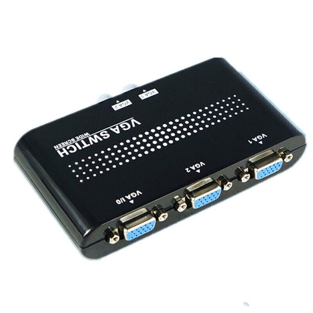 Scatola switch condivisione monitor VGA SVGA 2 porte 2 in 1 uscita per monitor LCD LED TV PC- Scatola switch condivisione monitor VGA SVGA 2 porte 2 in 1 uscita per monitor LCD LED TV PC-