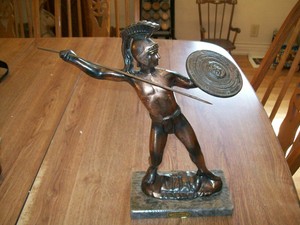Leonidas Greek Spartan Warrior Bronze Statue Ebay