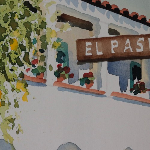 Santa Barbara Watercolor El Paseo State Street Martyn Murphy 1986 California Vtg - Picture 12 of 18