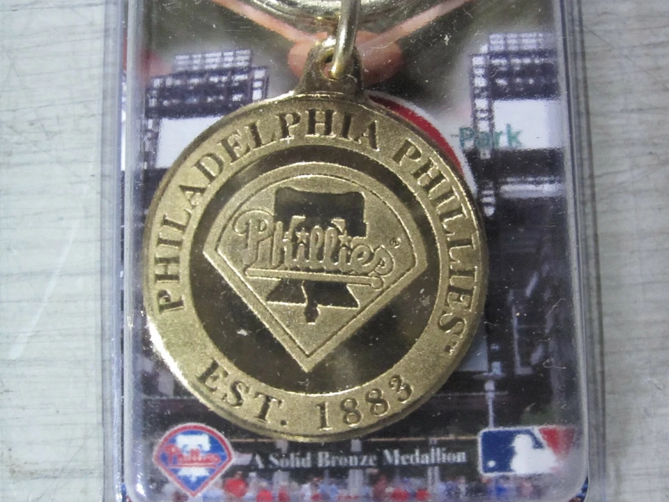 Genuine Philadelphia Phillies Citizens Bank Park Bronze MLB Keychain - NEW - Image 2 of 4