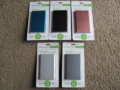 Wireless Gear 4,000 mAh Portable Power Bank Ultra-Thin Recharge any USB Device
