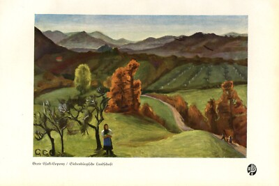 Siebenbürgen Kunstdruck 1936 von Grete Csaki-Copony * in Zernyest Zarnesti