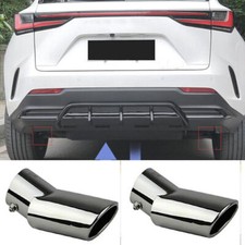 For Lexus NX 250 350 350h 2022-24 Silver Exhaust Muffler Tip Tail Pipe End Trim