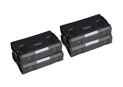 4 Stück Werkzeugkoffer Sortimo L-BOXX Mini anthrazit Deckel OPAK/Schwarz