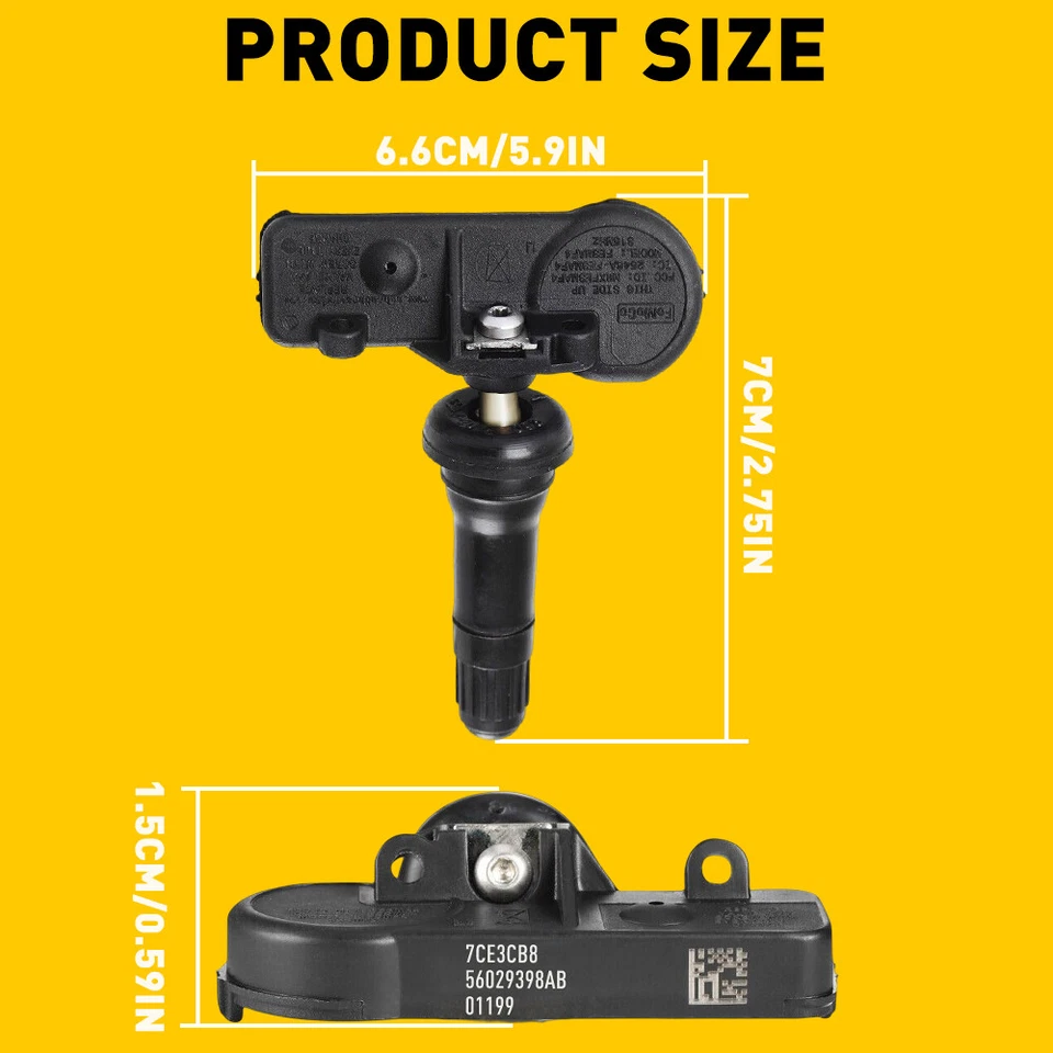 Sensor de presión de neumáticos TPMS para Dodge RAM 1500 2500 3500 2011 2012 2013 56029398AB Foto 2 de 4