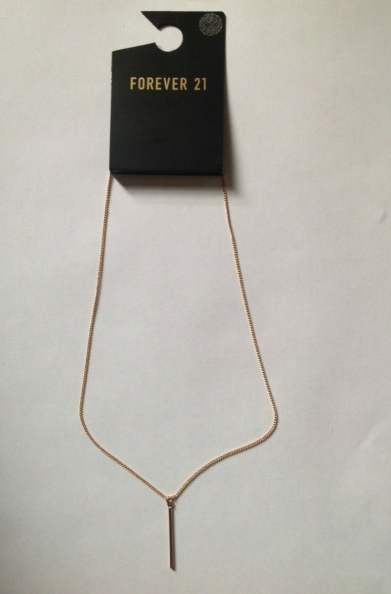 Forever 21 Gold-Tone Necklace with Pendant 15