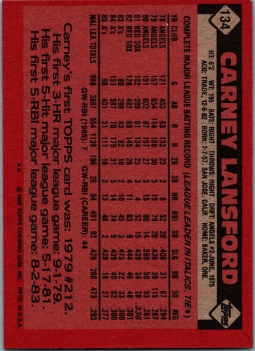 1986 TOPPS Baseball COMPLETE Your SET Cards #1-#200 Buy 2 Get 2 Free 1986 Topps - Picture 229 of 365