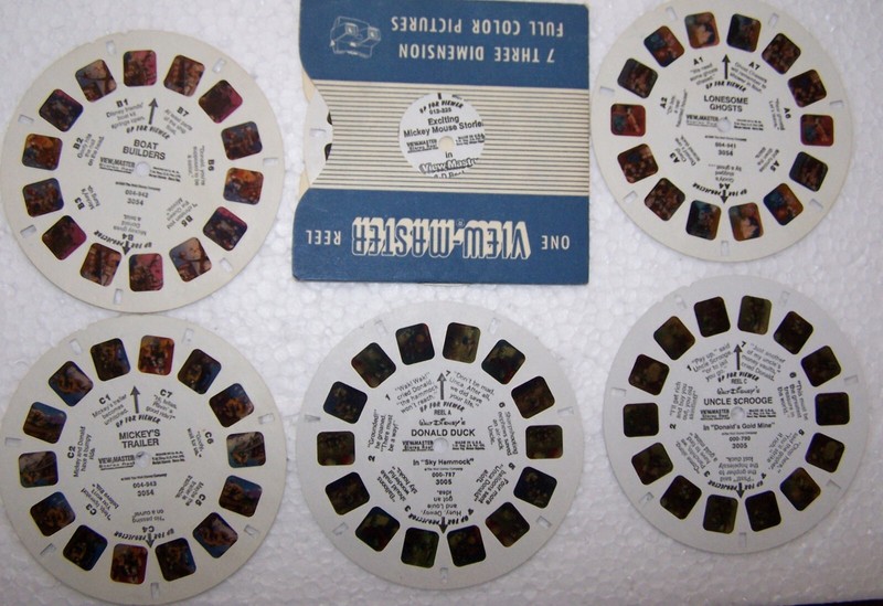 Six Walt Disney View-Master Reels Mickey, Scrooge, Donald