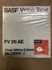 Unopened BASF Video Tape VP 26 AE  Recording Tape, 13 Cm, 1200 Ft. Vintage